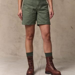 Women's Reverse Sateen Supply Shorts - Service Green