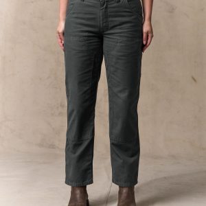 Women's Reverse Sateen Double Front Pants - Faded Black