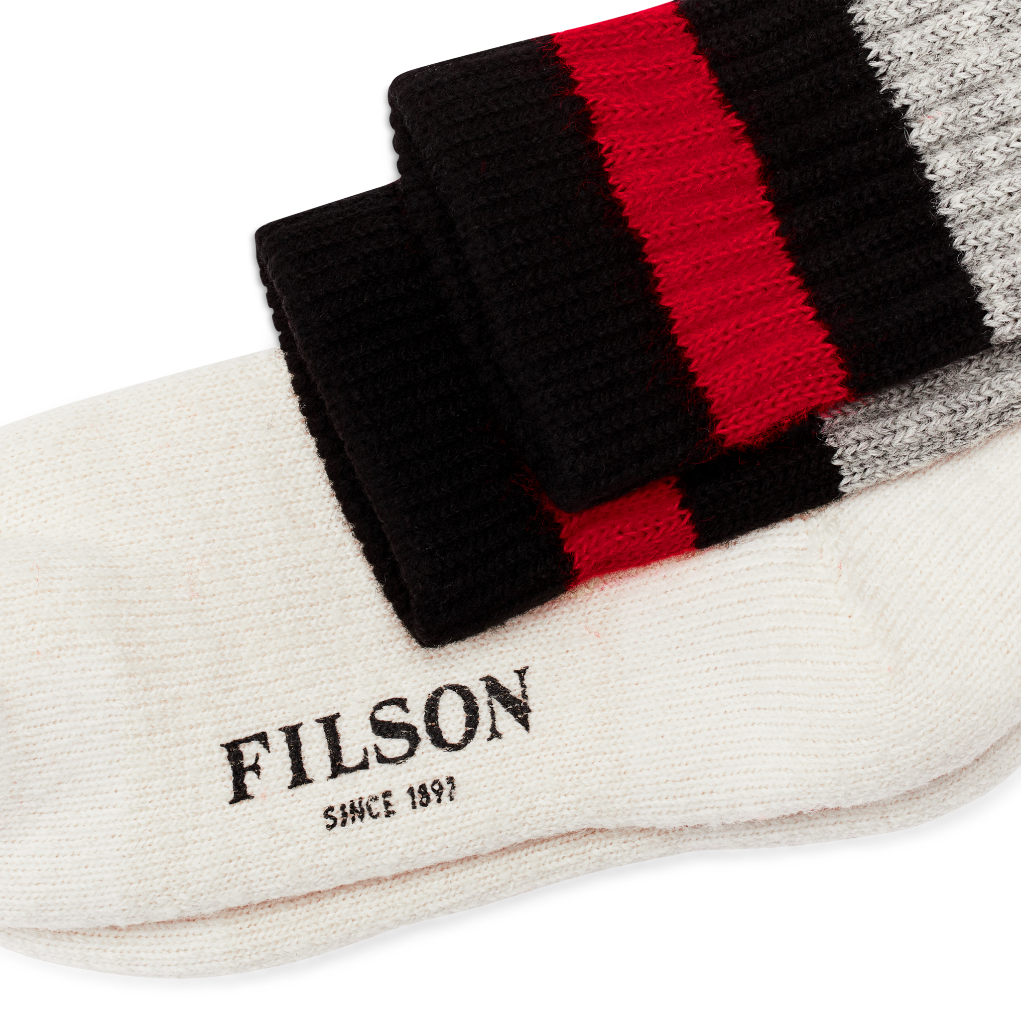 1970s Logger Thermal Socks - Black / Red - Image 2