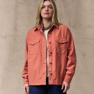 Women's Reverse Sateen Jac-Shirt - Copper Brown