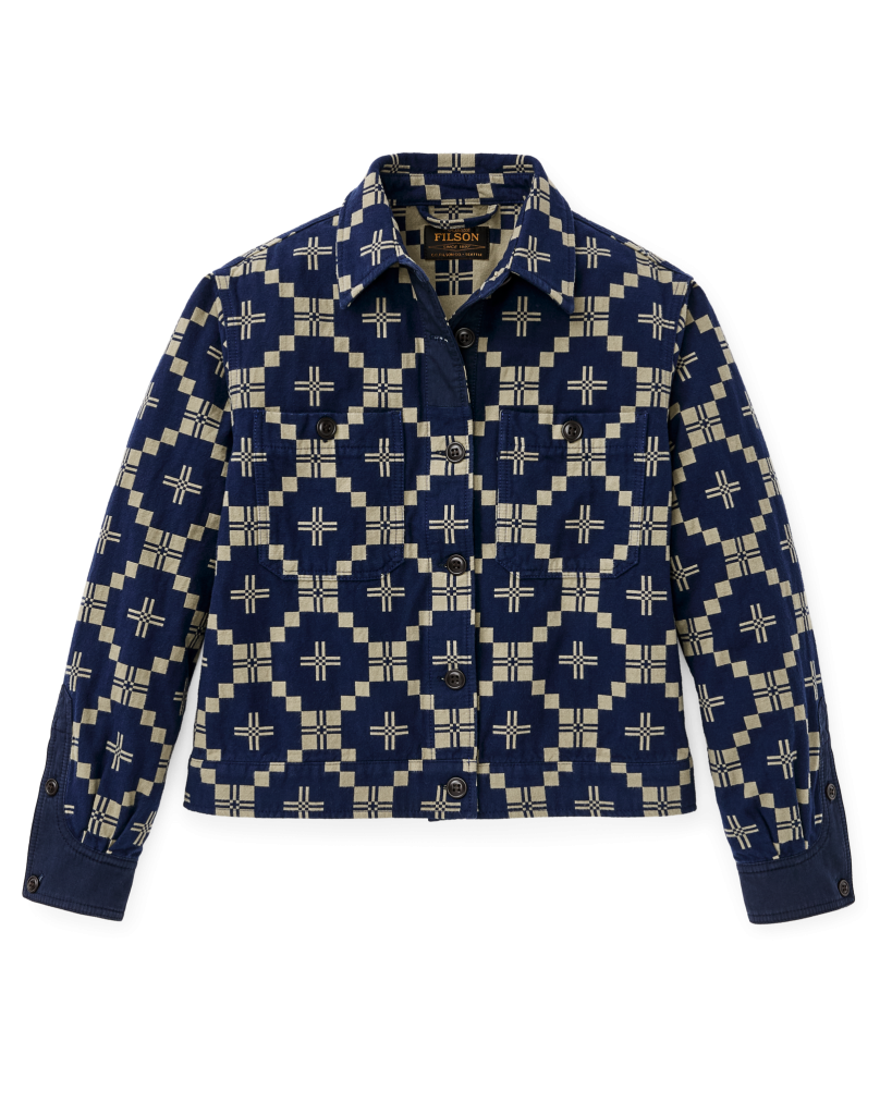 Women's Colchuck Short Jacket - Navy / Sage Jacquard