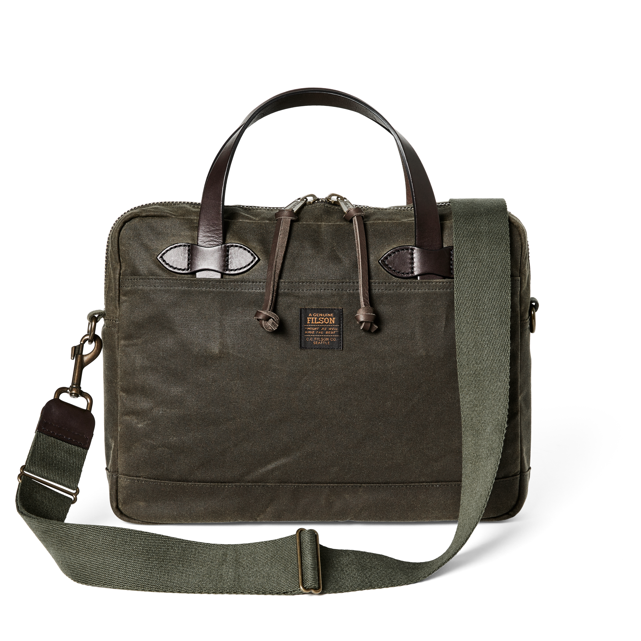 Tin Cloth Compact Briefcase - Otter Green - Image 3