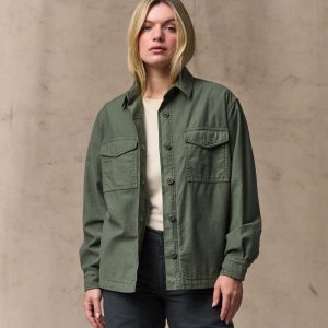 Women's Reverse Sateen Jac-Shirt - Service Green