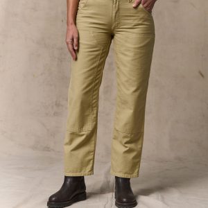 Women's Reverse Sateen Double Front Pants - Antique Khaki