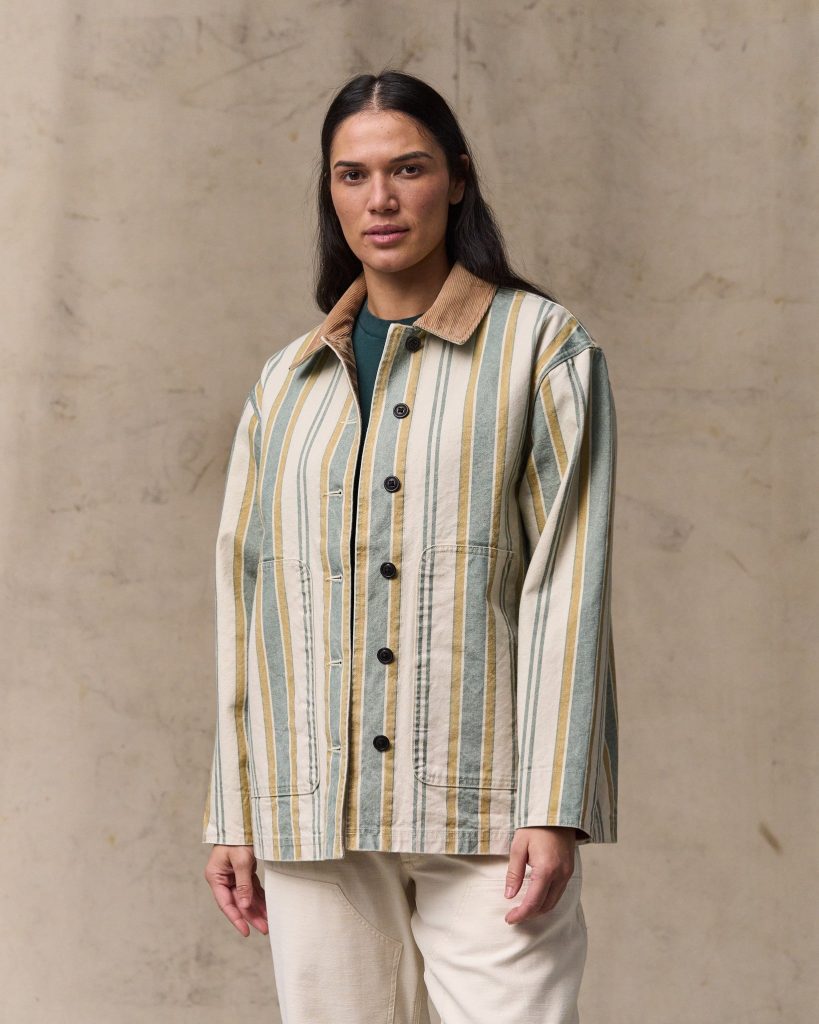 Women's Canvas Barn Coat - Natural / Yellow
